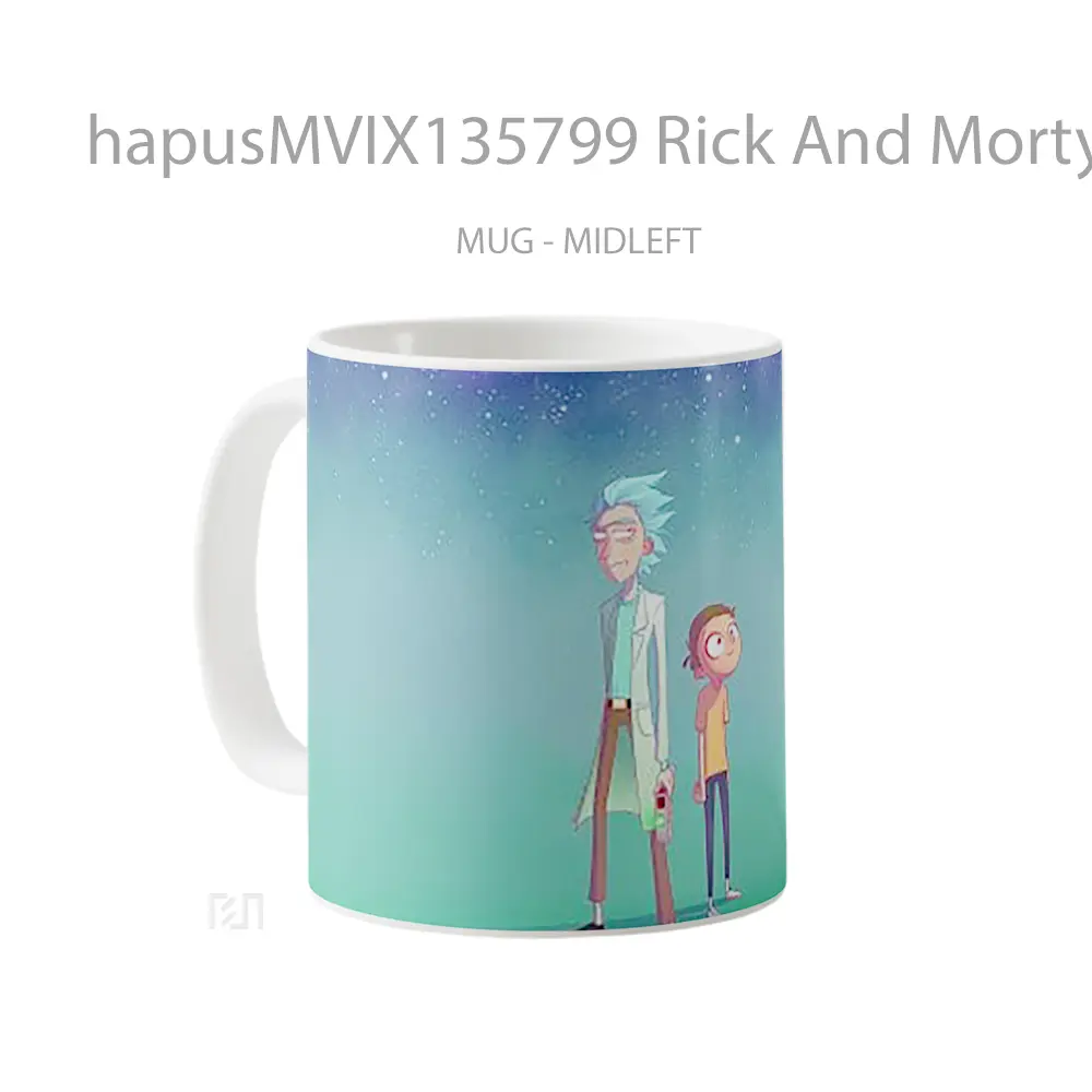 Mug Rick And Morty V7 Gelas Kartun - All-side / Desain