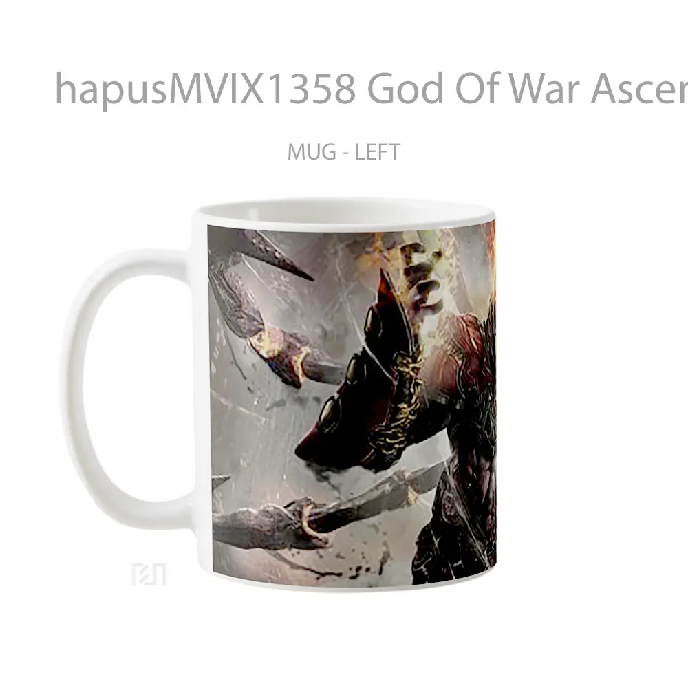 Mug God Of War Ascension Ares Gelas Keramik Unik - All-side / Desain