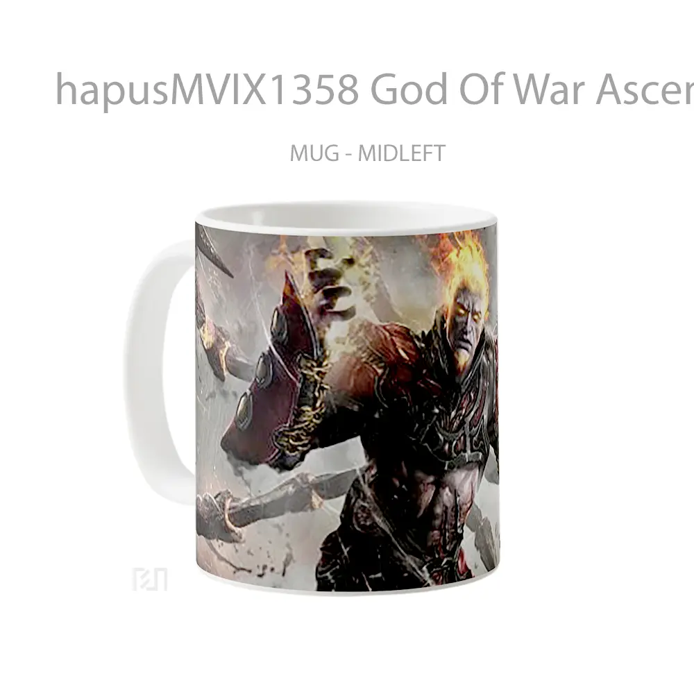Mug God Of War Ascension Ares Gelas Keramik Unik - All-side / Desain