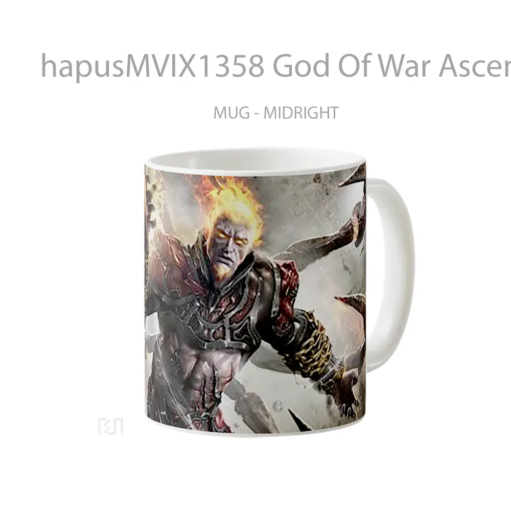 Mug God Of War Ascension Ares Gelas Keramik Unik - All-side / Desain