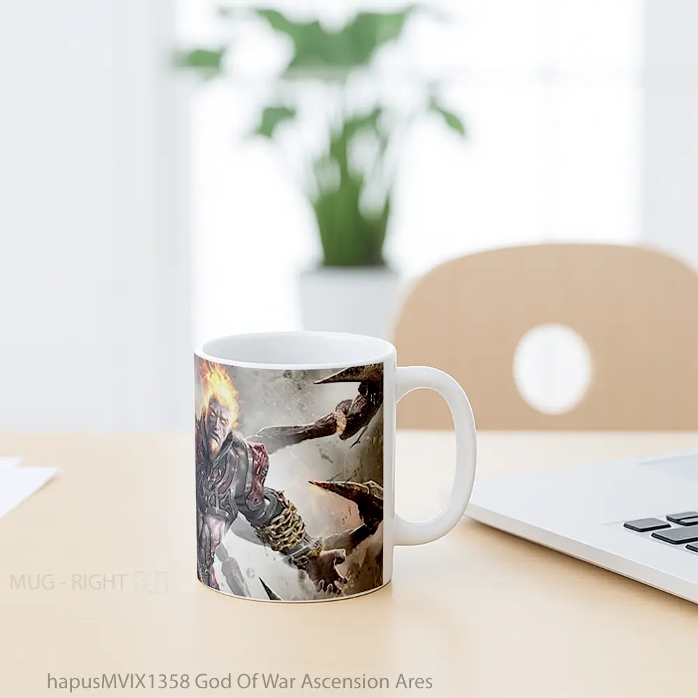 Mug God Of War Ascension Ares Gelas Keramik Unik - All-side / Desain