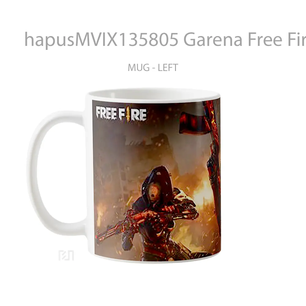 Mug Garena Free Fire V6 Cangkir Gamer - All-side / Desain