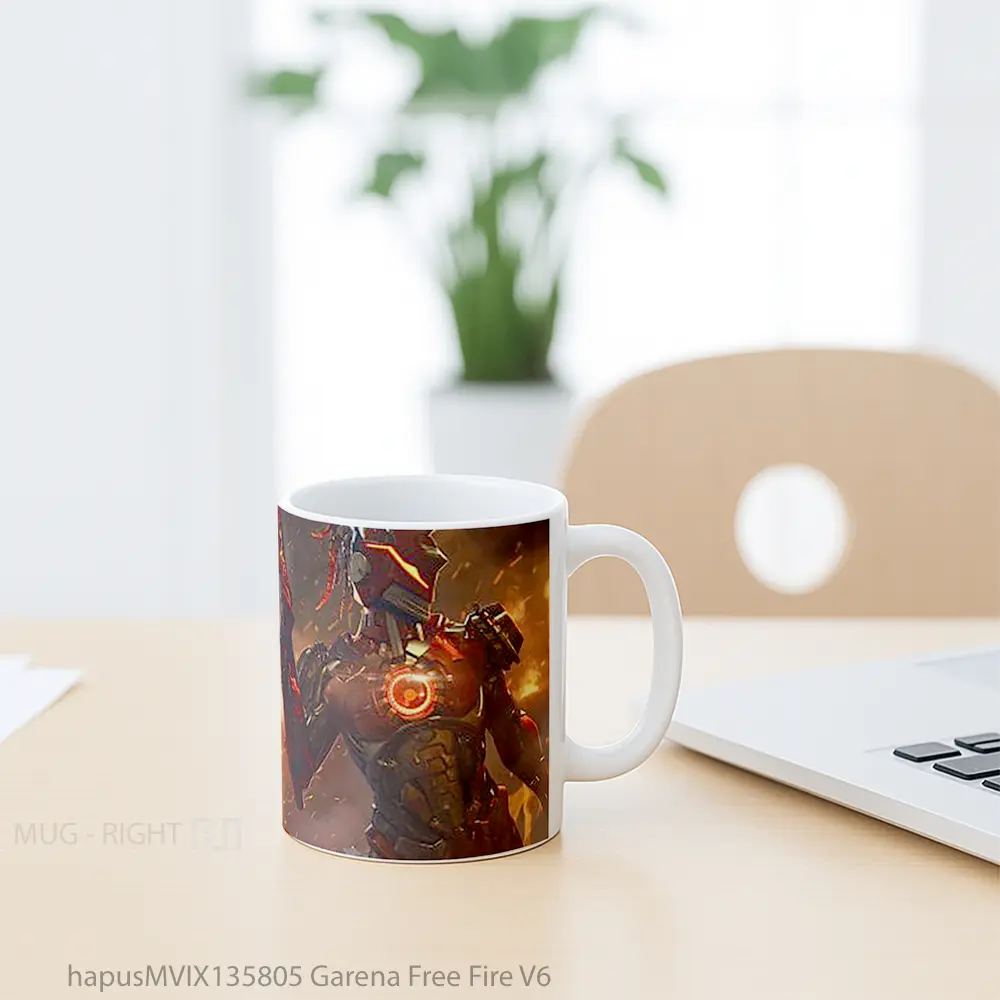 Mug Garena Free Fire V6 Cangkir Gamer - All-side / Desain