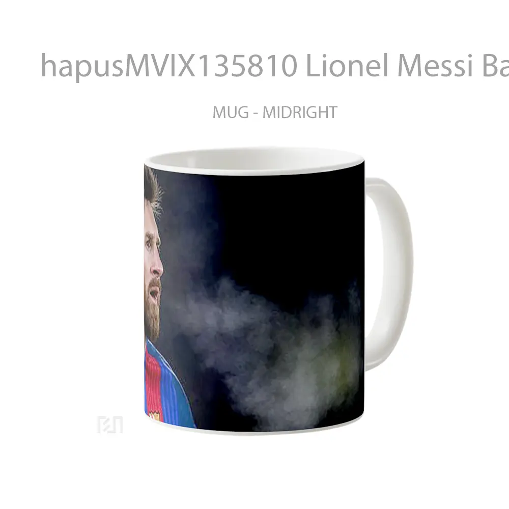 Mug Lionel Messi Barcelona V1 Gelas Keramik Unik - All-side / Desain