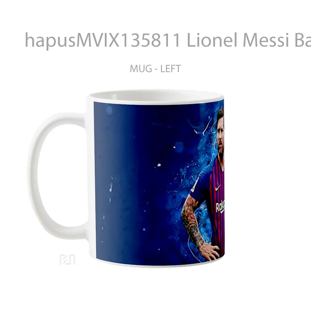 Mug Lionel Messi Barcelona V2 Gelas Keramik Unik - All-side / Desain
