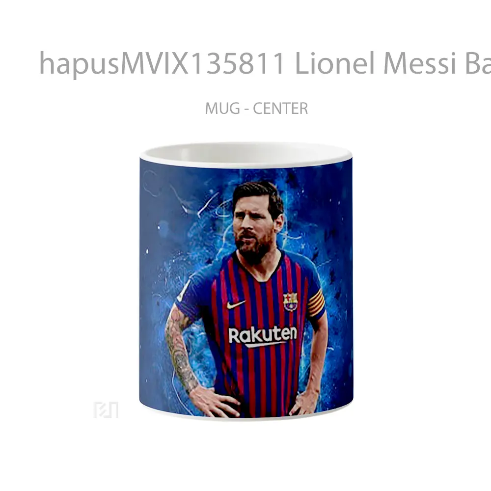 Mug Lionel Messi Barcelona V2 Gelas Keramik Unik