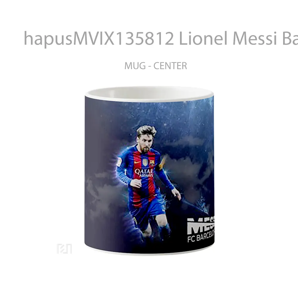 Mug Lionel Messi Barcelona V3 Gelas Keramik Unik