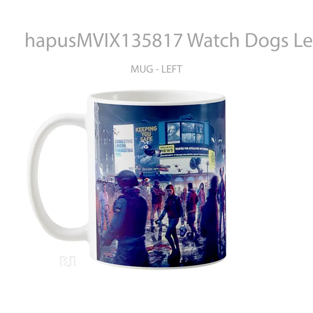 Mug Watch Dogs Legion Characters Masks V1 Gelas Hewan Lucu - All-side / Desain