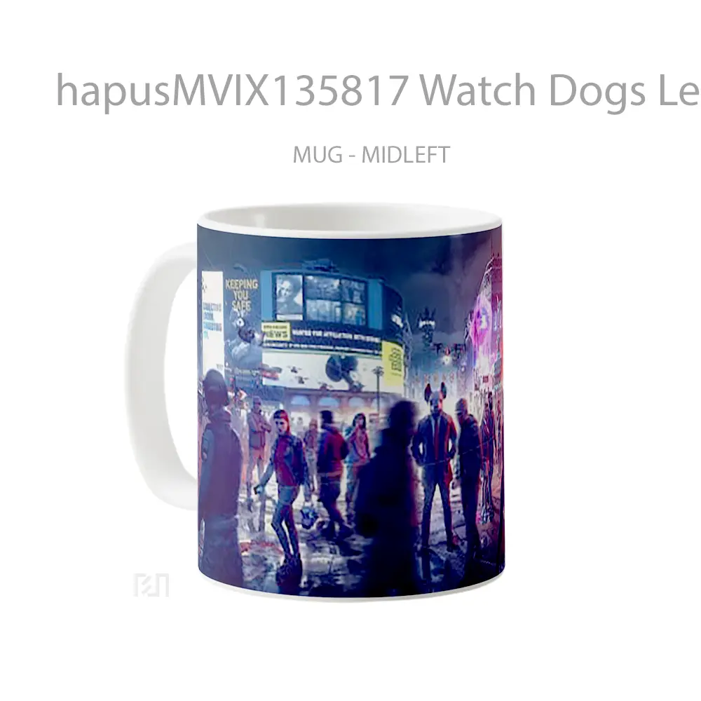 Mug Watch Dogs Legion Characters Masks V1 Gelas Hewan Lucu - All-side / Desain