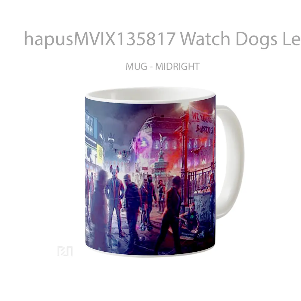Mug Watch Dogs Legion Characters Masks V1 Gelas Hewan Lucu - All-side / Desain