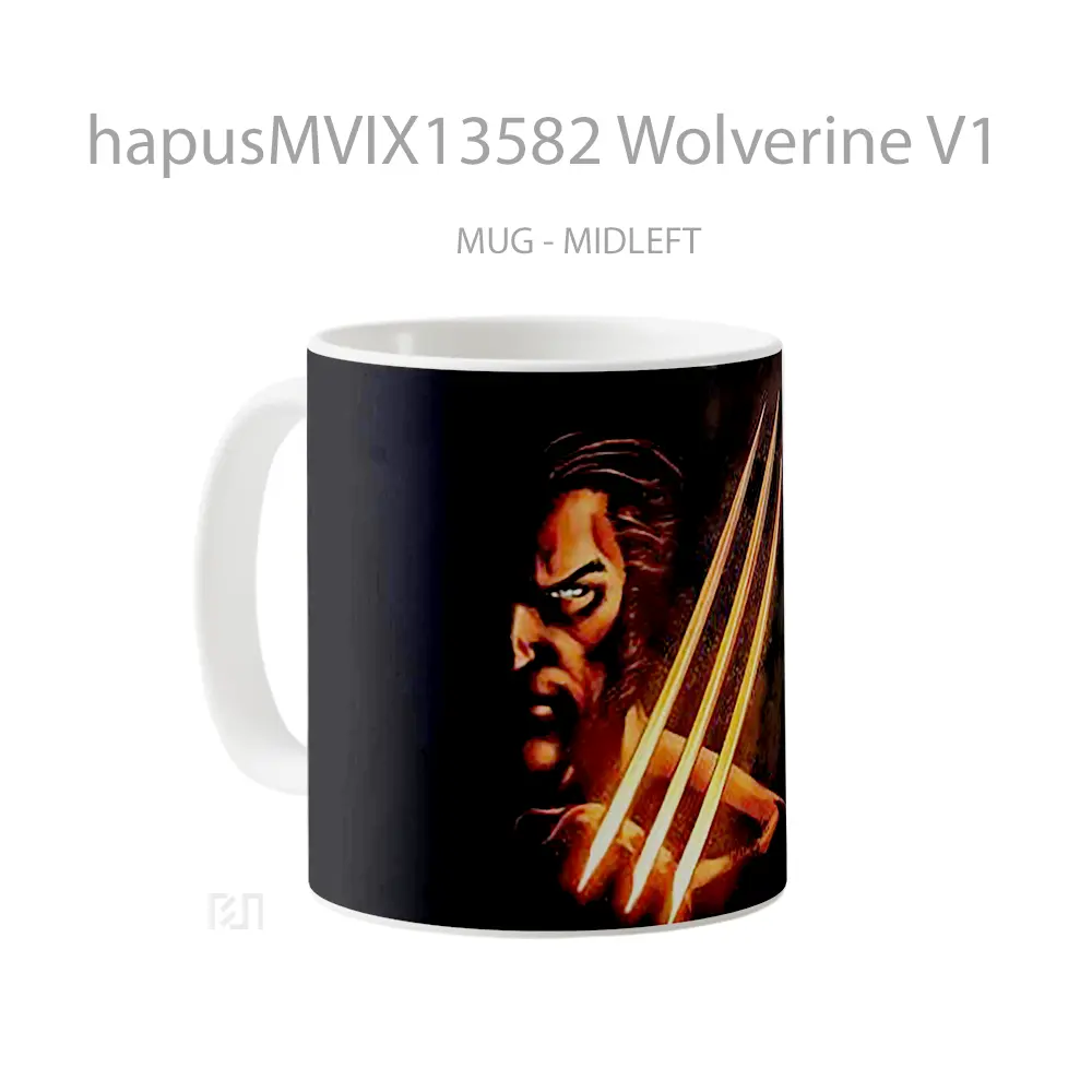 Mug Wolverine V1 Gelas Superhero - All-side / Desain