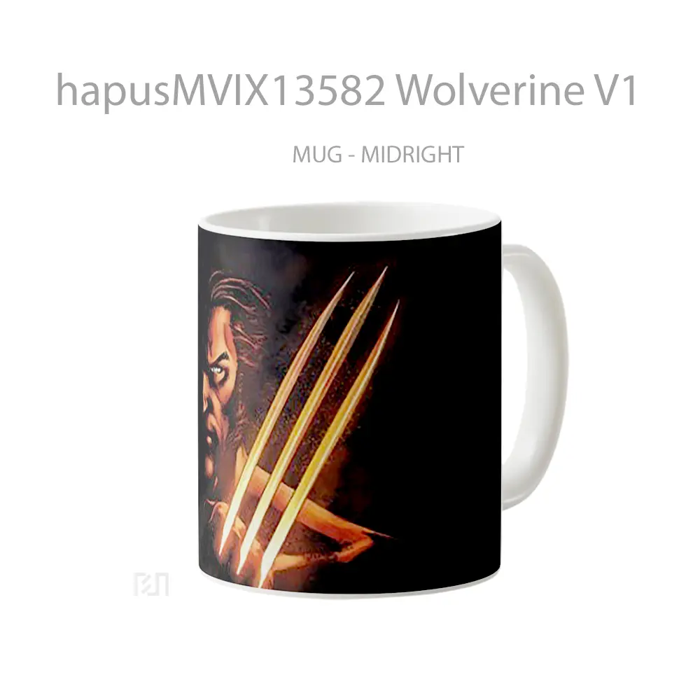 Mug Wolverine V1 Gelas Superhero - All-side / Desain