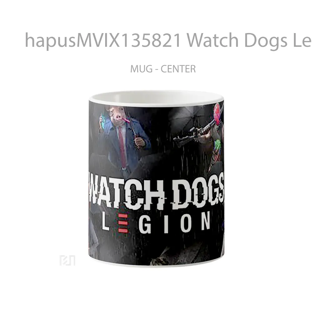 Mug Watch Dogs Legion Characters Masks V4 Gelas Hewan Lucu