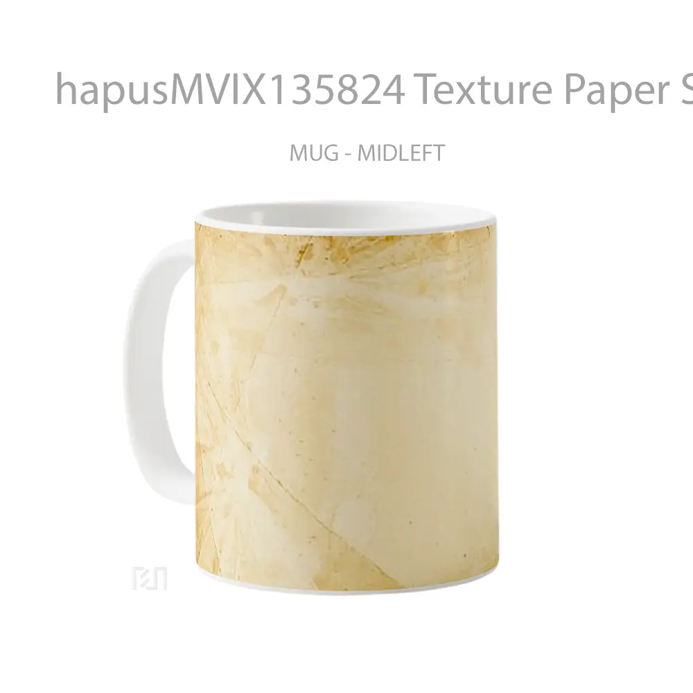 Mug Texture Paper Sheet Brown Crumpled Gelas Keramik Unik - All-side / Desain