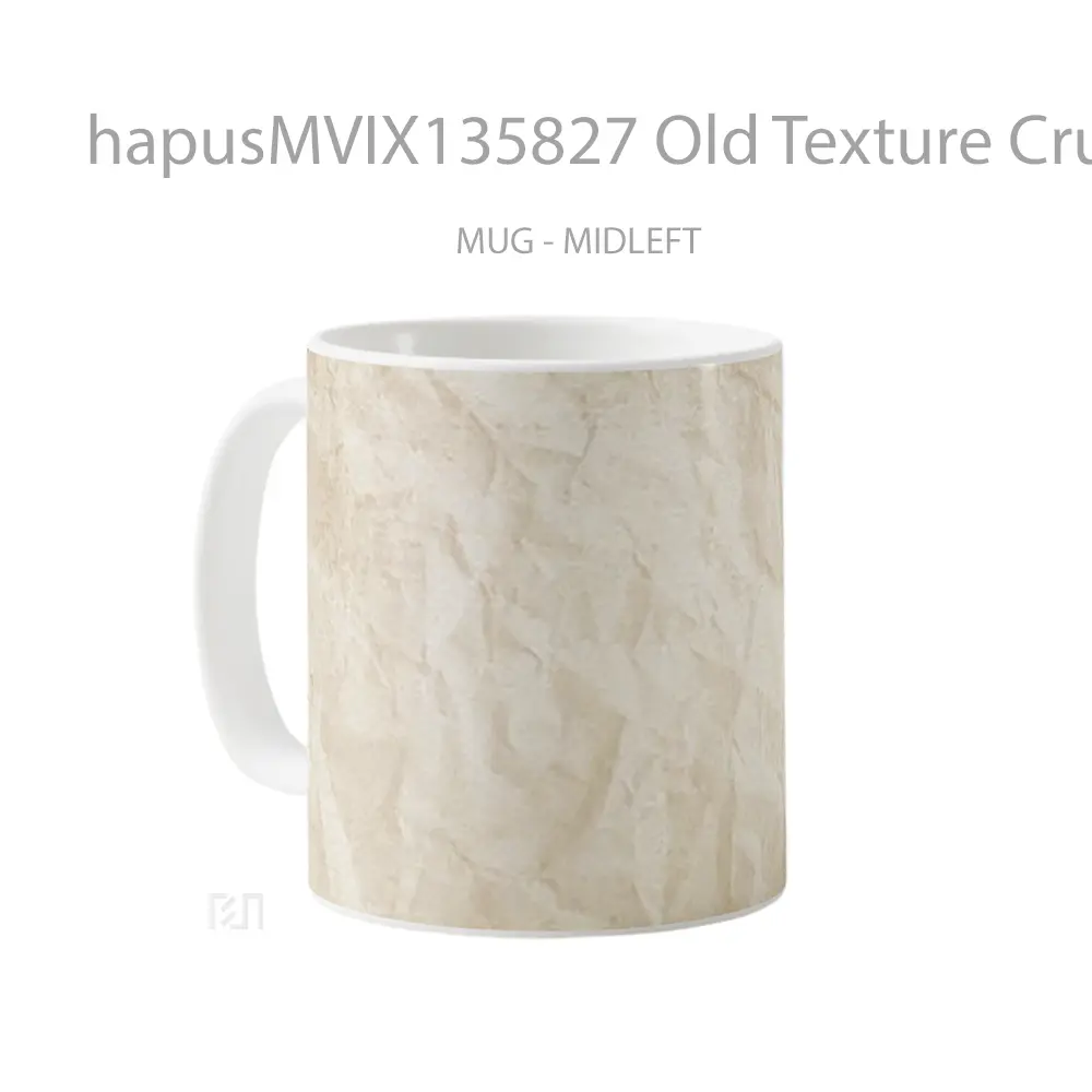 Mug Old Texture Crumpled Brown Paper V3 Gelas Keramik Unik - All-side / Desain