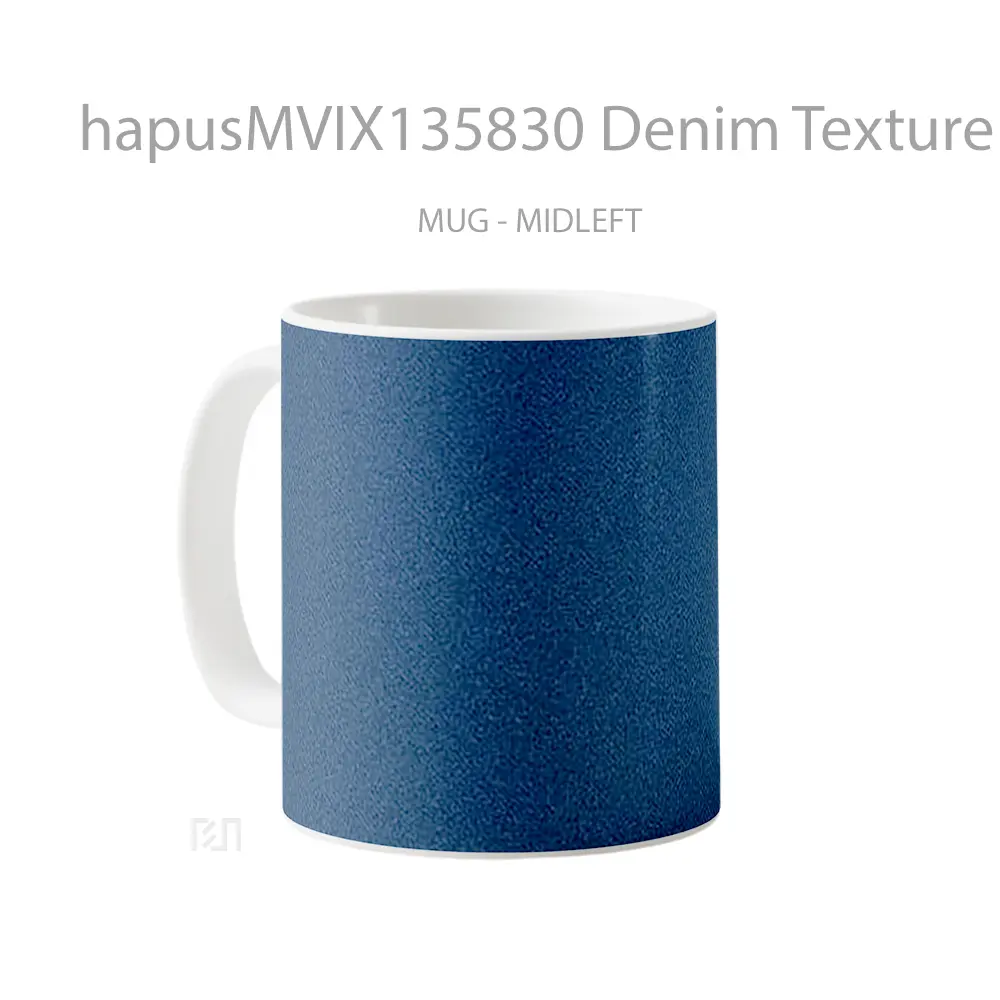Mug Denim Texture V2 Gelas Keramik Unik - All-side / Desain