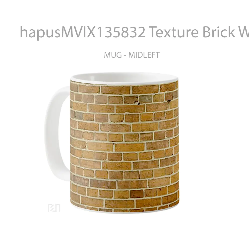 Mug Texture Brick Wall V1 Gelas Keramik Unik - All-side / Desain
