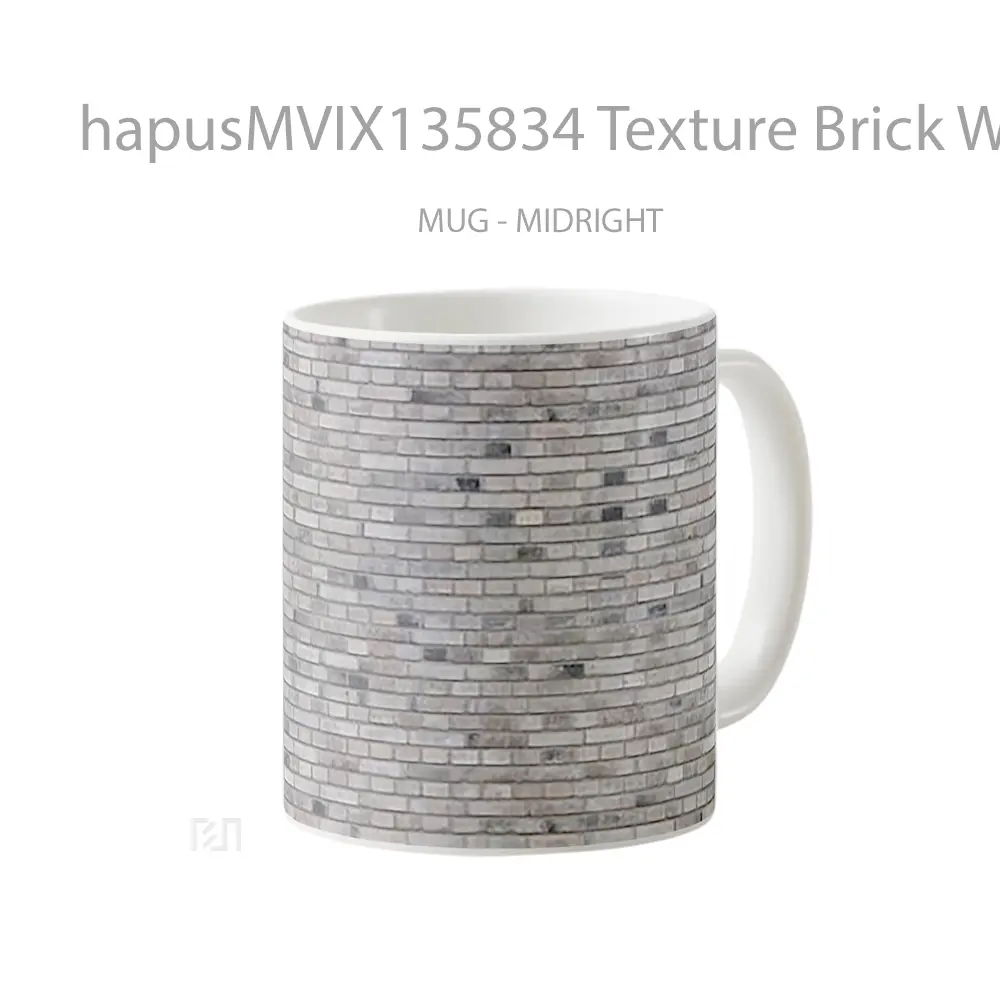 Mug Texture Brick Wall V3 Gelas Keramik Unik - All-side / Desain