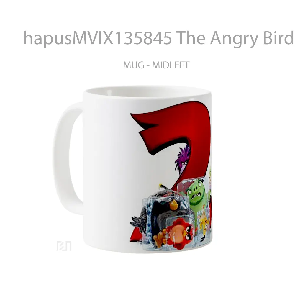 Mug The Angry Birds Movie 2 V8 Gelas Hewan Lucu - All-side / Desain