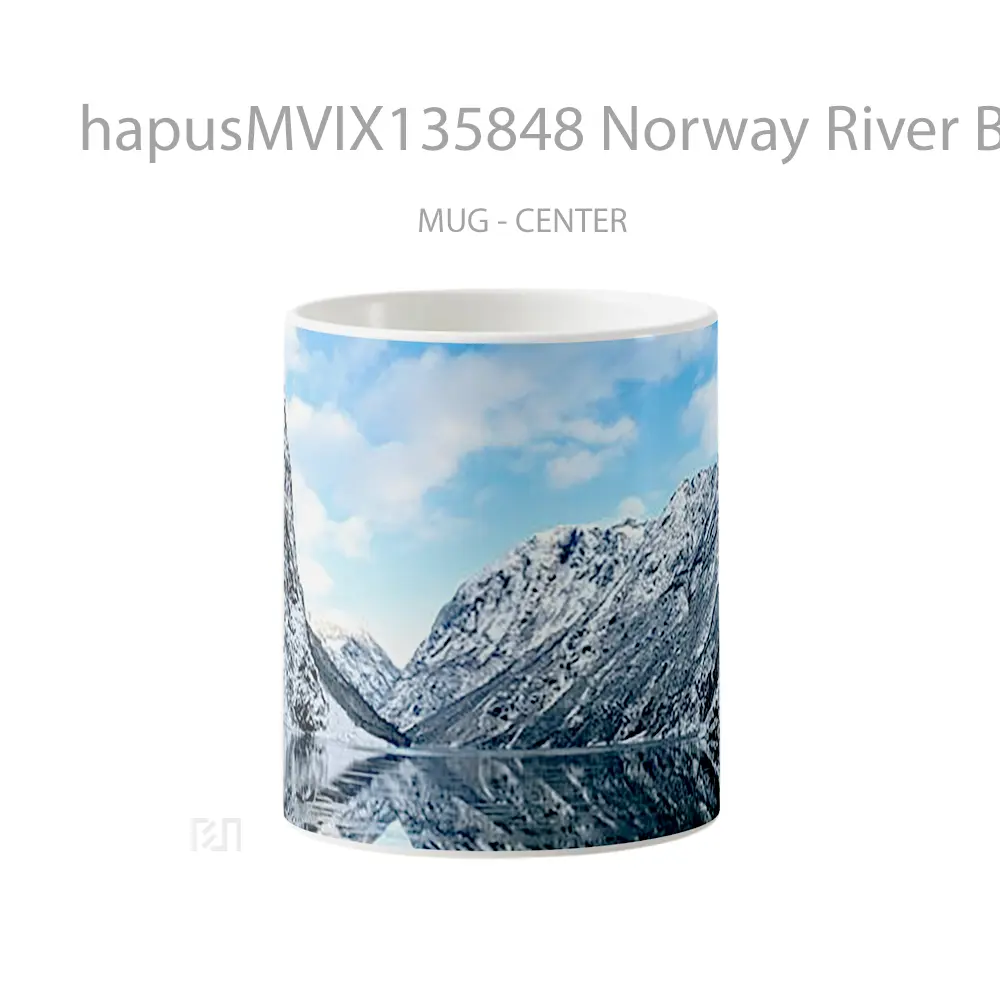 Mug Norway River Between Mountains Gelas Pemandangan Alam