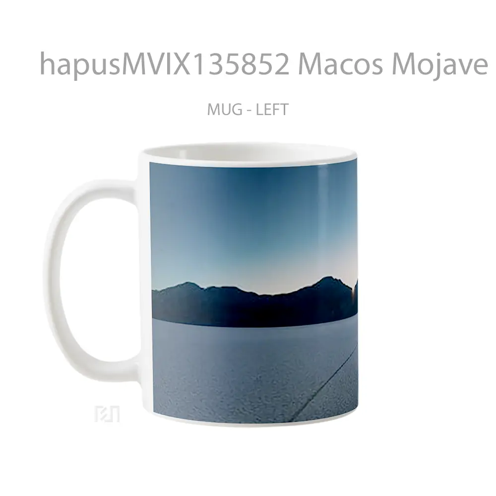 Mug Macos Mojave Mountains In Desert At Sunset Gelas Pemandangan Alam - All-side / Desain