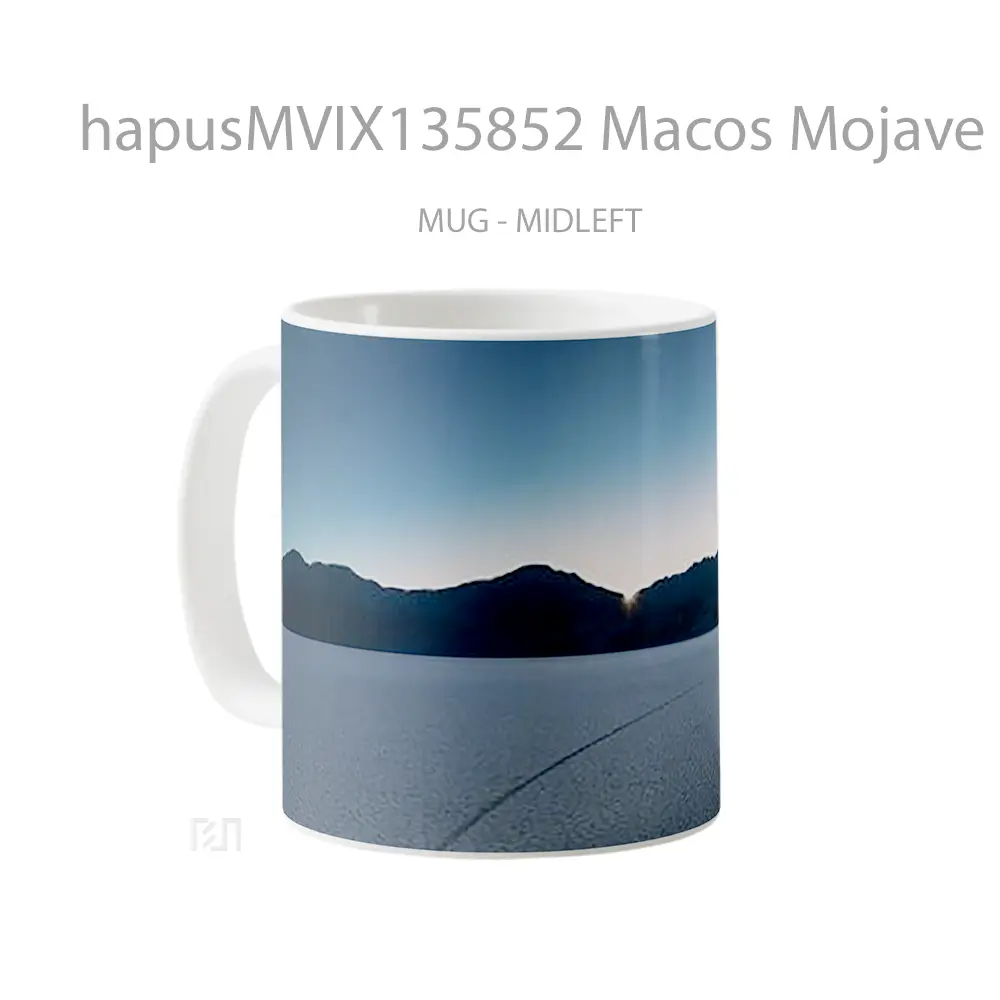 Mug Macos Mojave Mountains In Desert At Sunset Gelas Pemandangan Alam - All-side / Desain