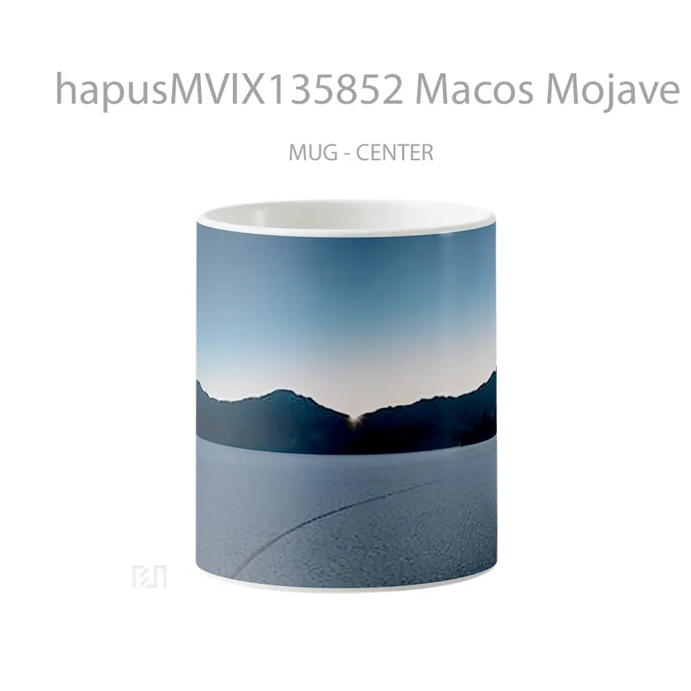 Mug Macos Mojave Mountains In Desert At Sunset Gelas Pemandangan Alam