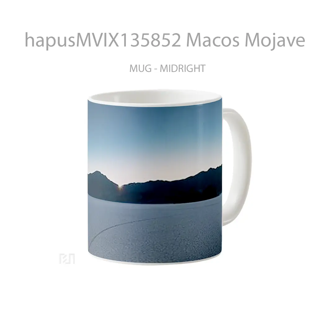 Mug Macos Mojave Mountains In Desert At Sunset Gelas Pemandangan Alam - All-side / Desain