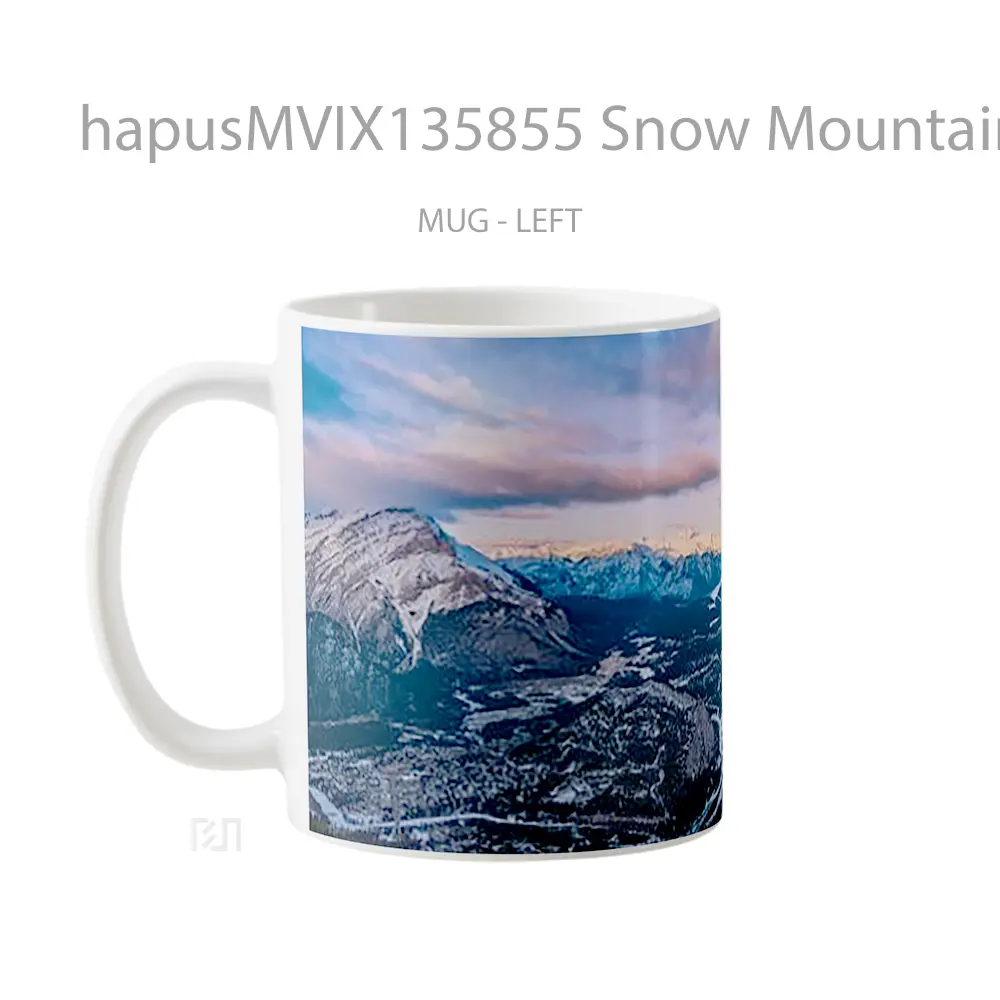 Mug Snow Mountains V1 Gelas Pemandangan Alam - All-side / Desain
