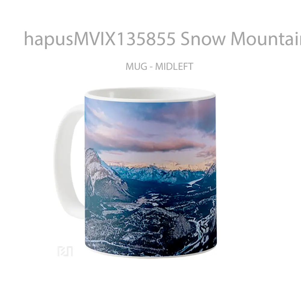 Mug Snow Mountains V1 Gelas Pemandangan Alam - All-side / Desain