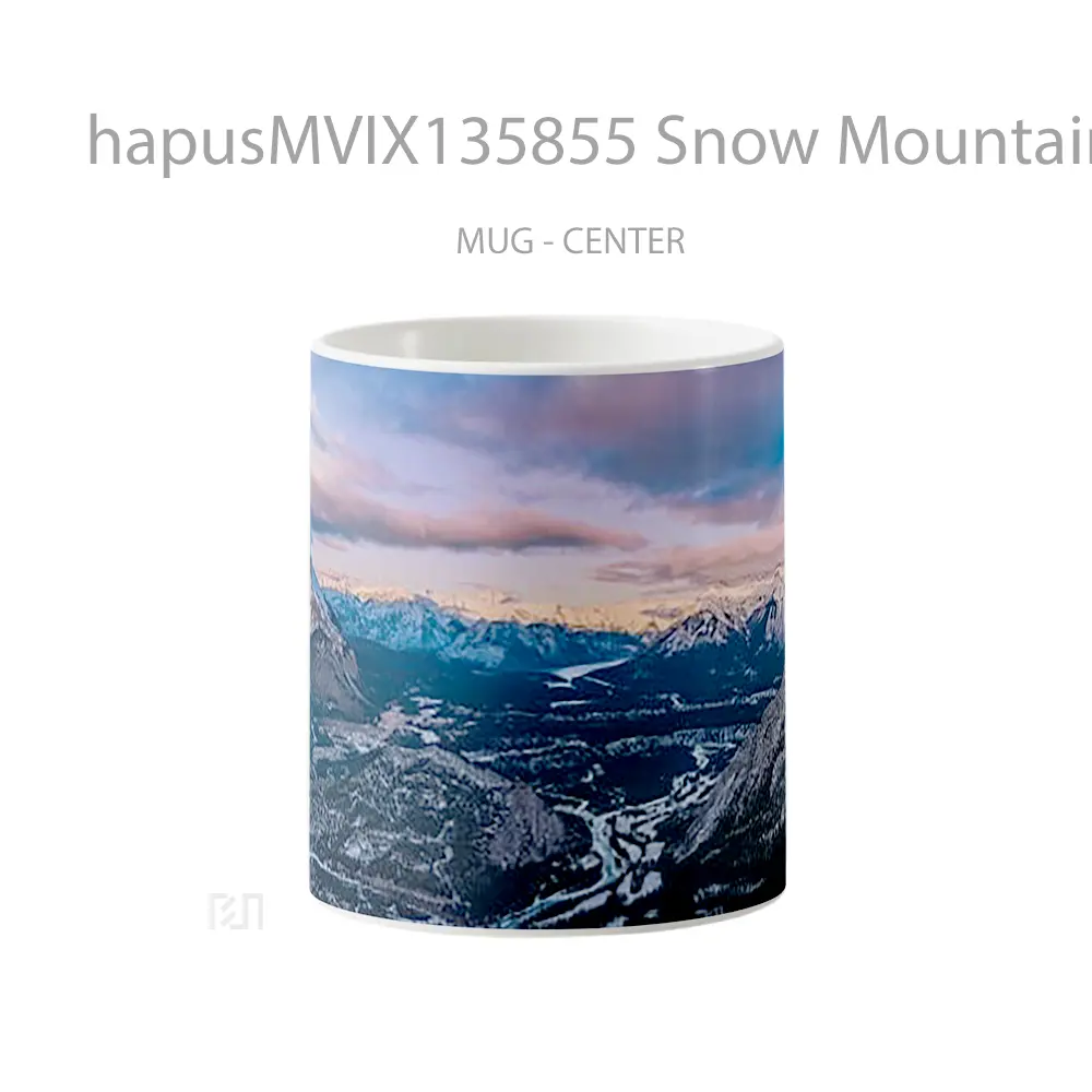 Mug Snow Mountains V1 Gelas Pemandangan Alam