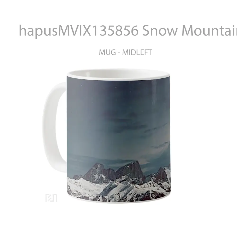 Mug Snow Mountains V2 Gelas Pemandangan Alam - All-side / Desain
