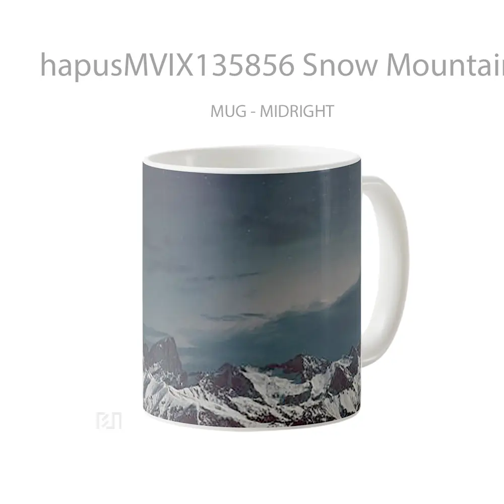 Mug Snow Mountains V2 Gelas Pemandangan Alam - All-side / Desain