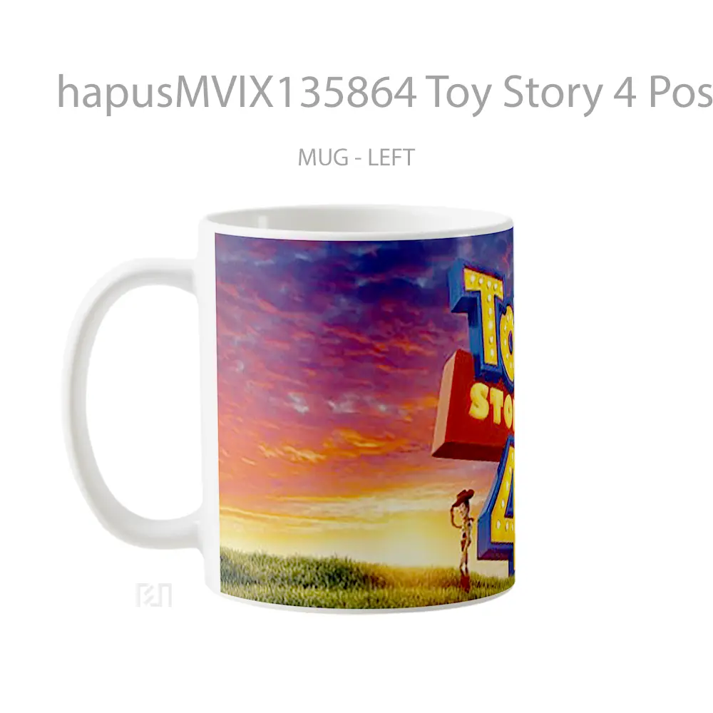 Mug Toy Story 4 Poster Woody Gelas Keramik Unik - All-side / Desain