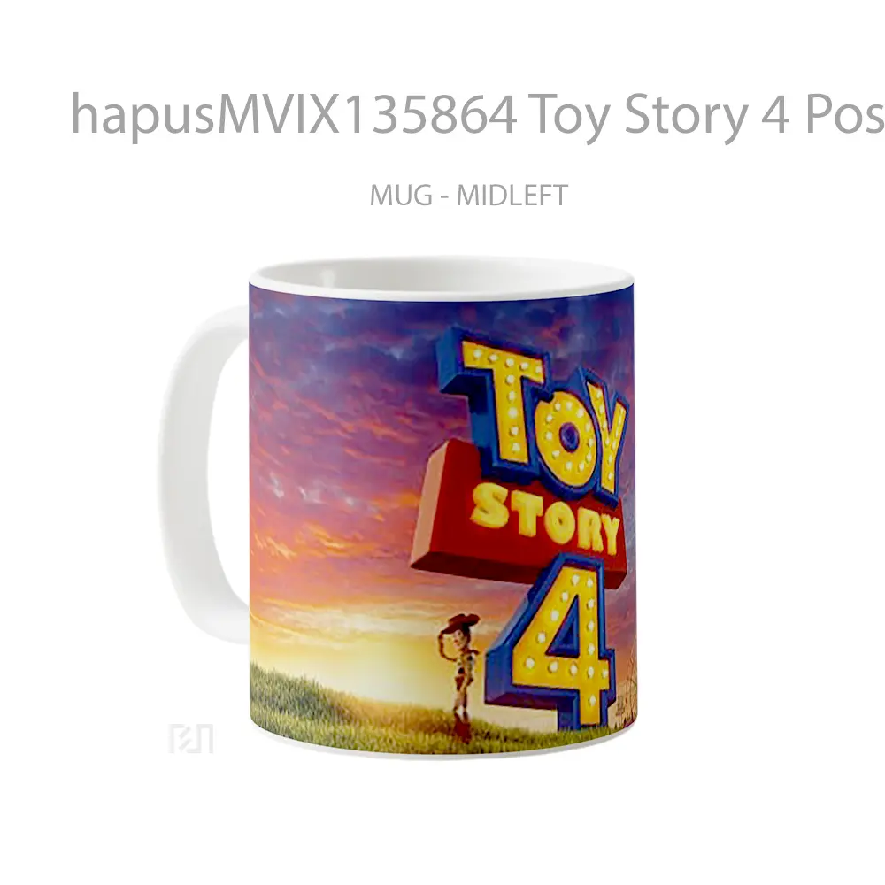 Mug Toy Story 4 Poster Woody Gelas Keramik Unik - All-side / Desain