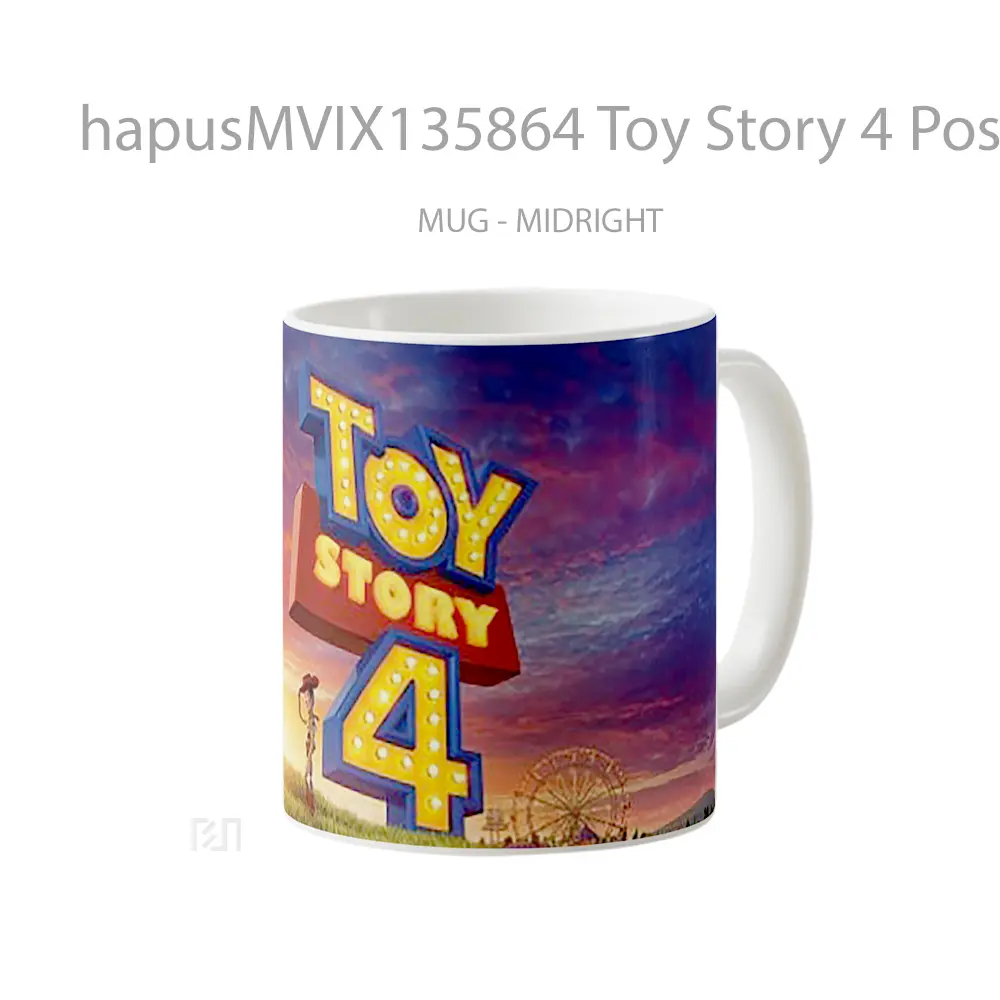 Mug Toy Story 4 Poster Woody Gelas Keramik Unik - All-side / Desain