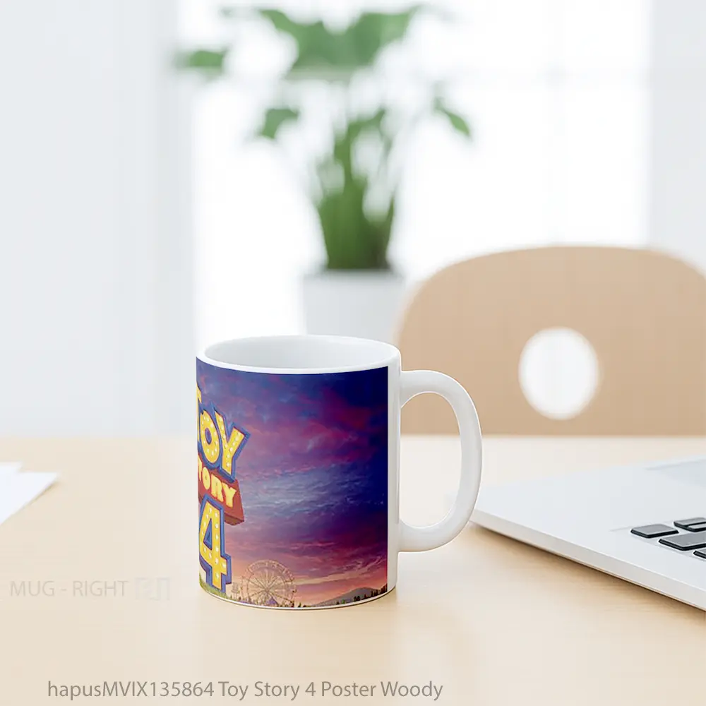 Mug Toy Story 4 Poster Woody Gelas Keramik Unik - All-side / Desain