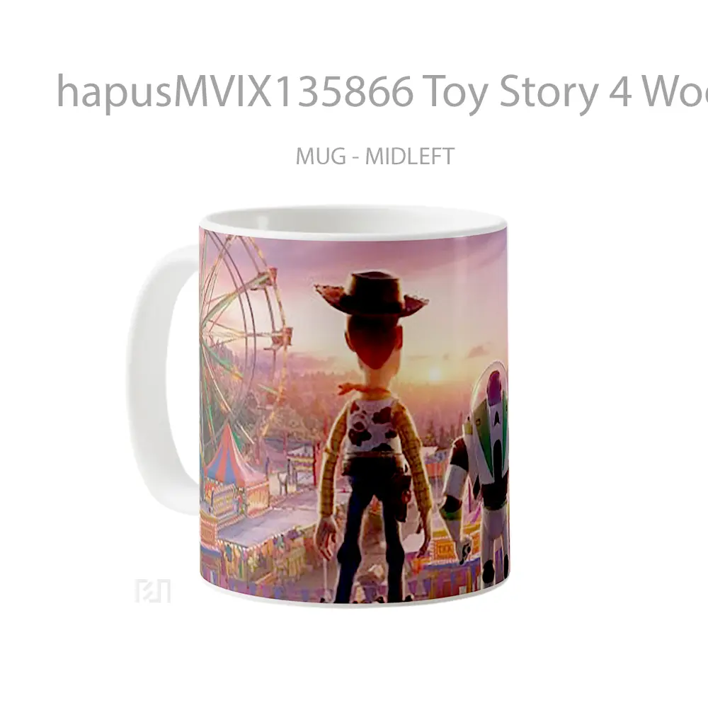 Mug Toy Story 4 Woody And Buzz Lightyear Gelas Keramik Unik - All-side / Desain