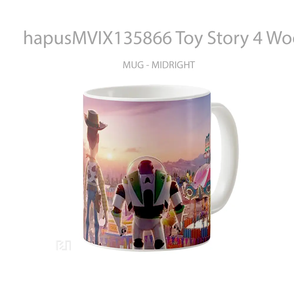 Mug Toy Story 4 Woody And Buzz Lightyear Gelas Keramik Unik - All-side / Desain