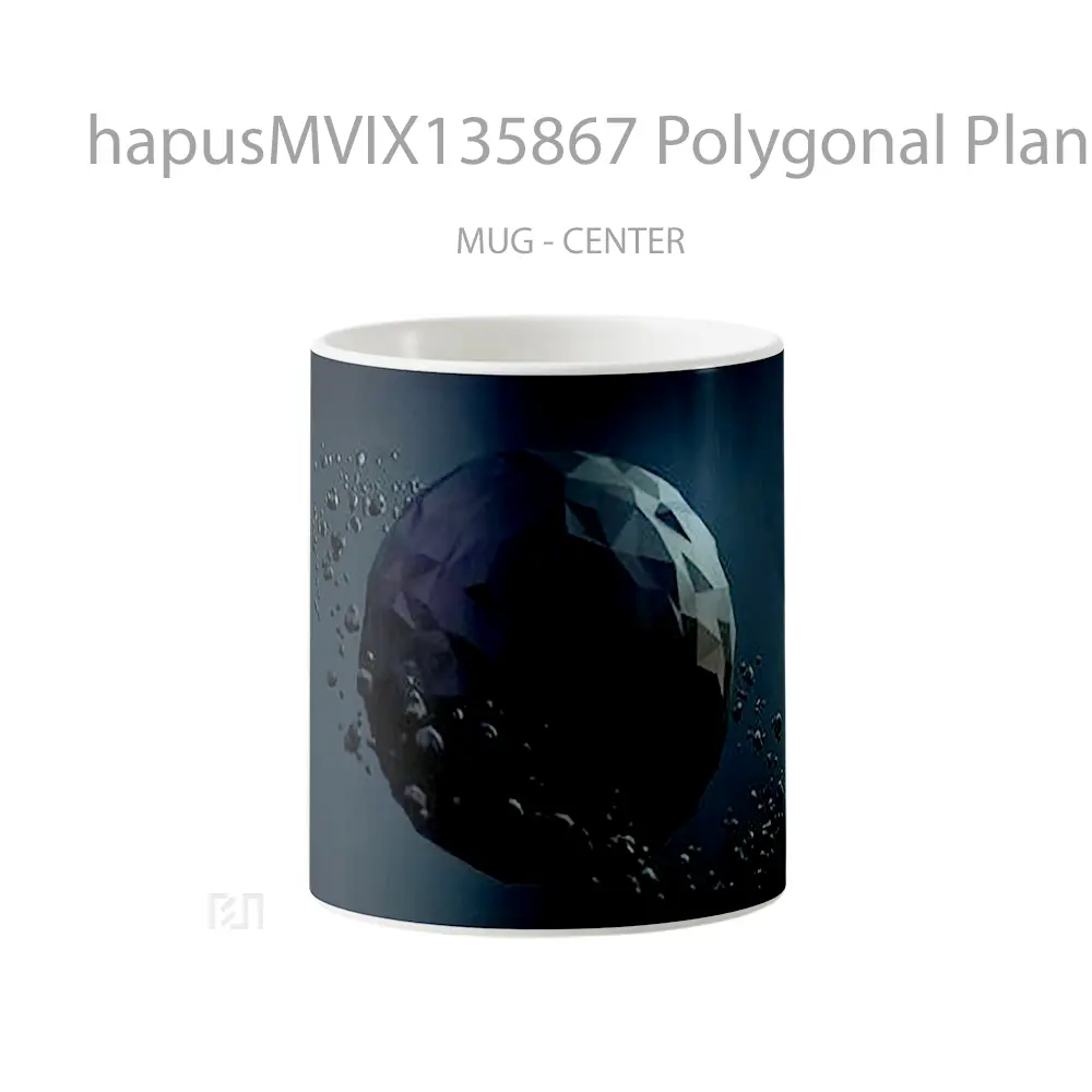 Mug Polygonal Planet Low Poly Gelas Astronomi