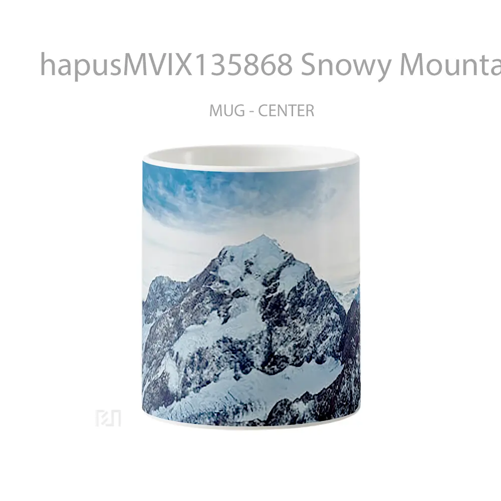 Mug Snowy Mountains In New Zealand Gelas Pemandangan Alam
