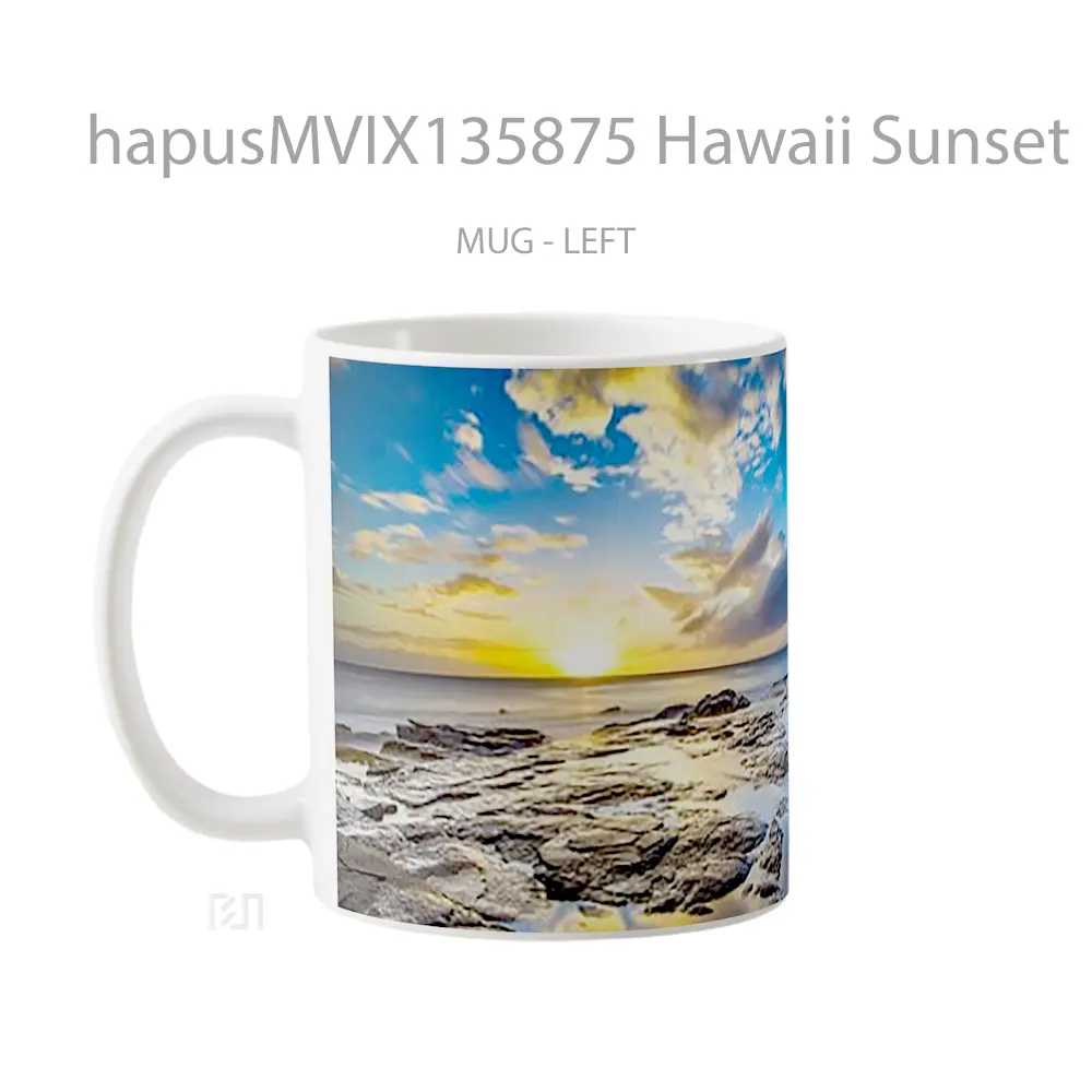 Mug Hawaii Sunset Gelas Pemandangan Alam - All-side / Desain