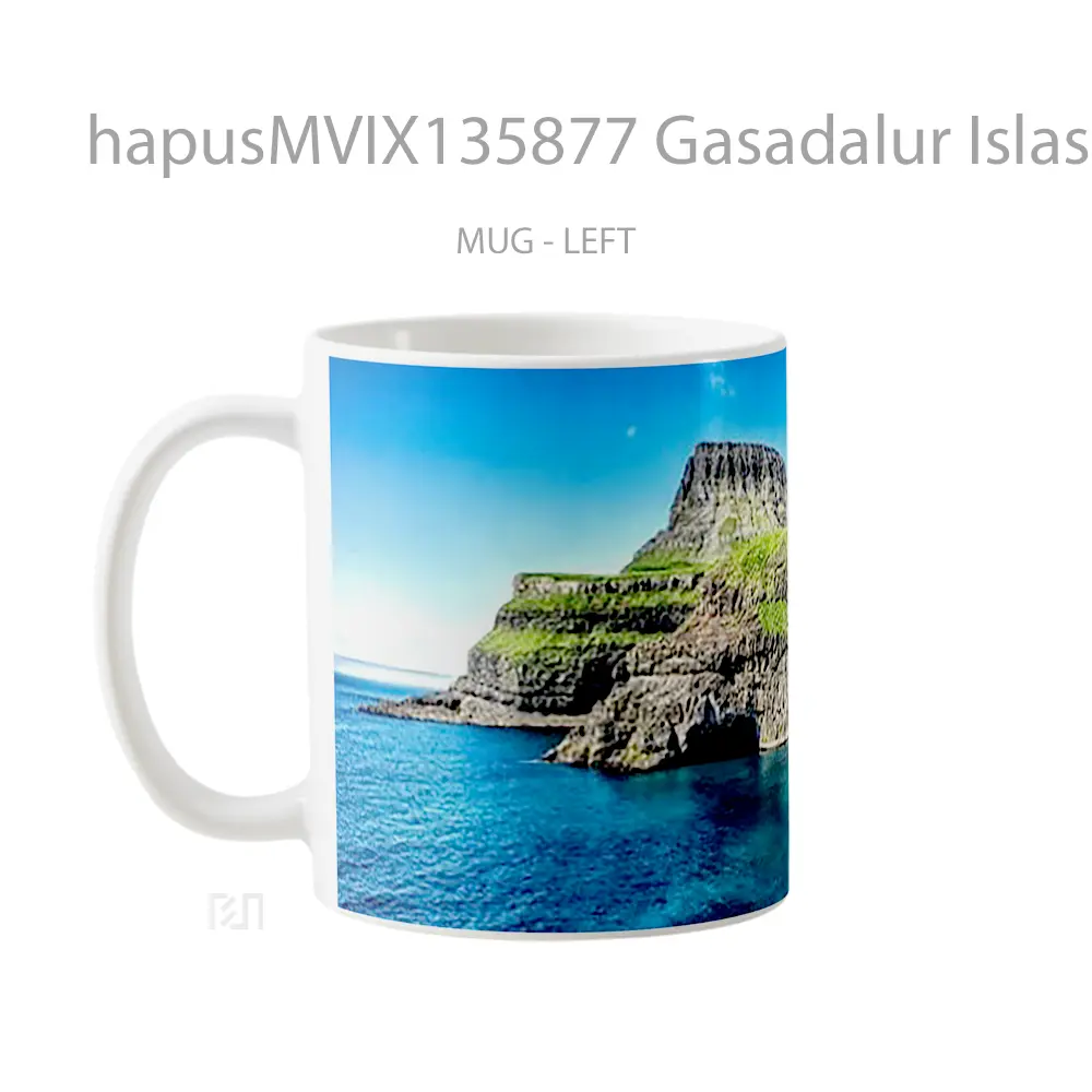 Mug Gasadalur Islas Feroe Gelas Keramik Unik - All-side / Desain