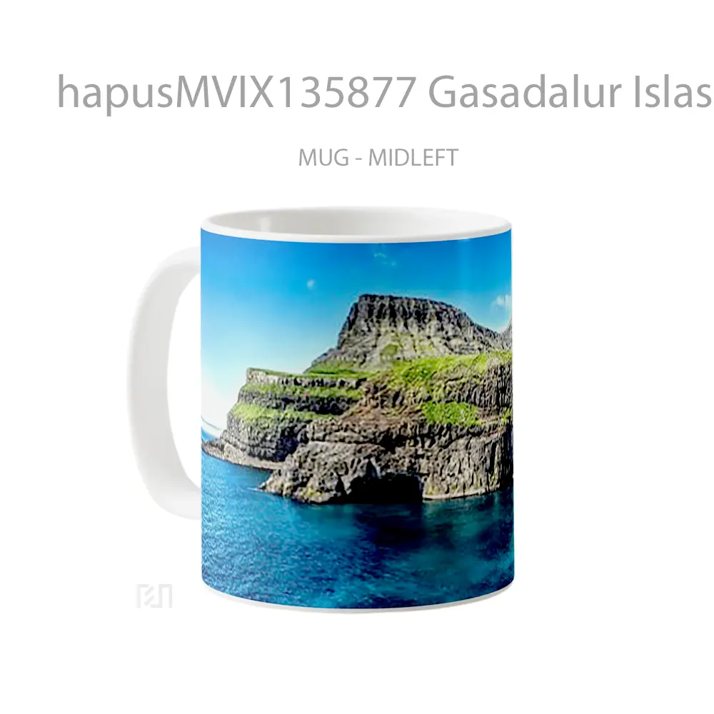 Mug Gasadalur Islas Feroe Gelas Keramik Unik - All-side / Desain