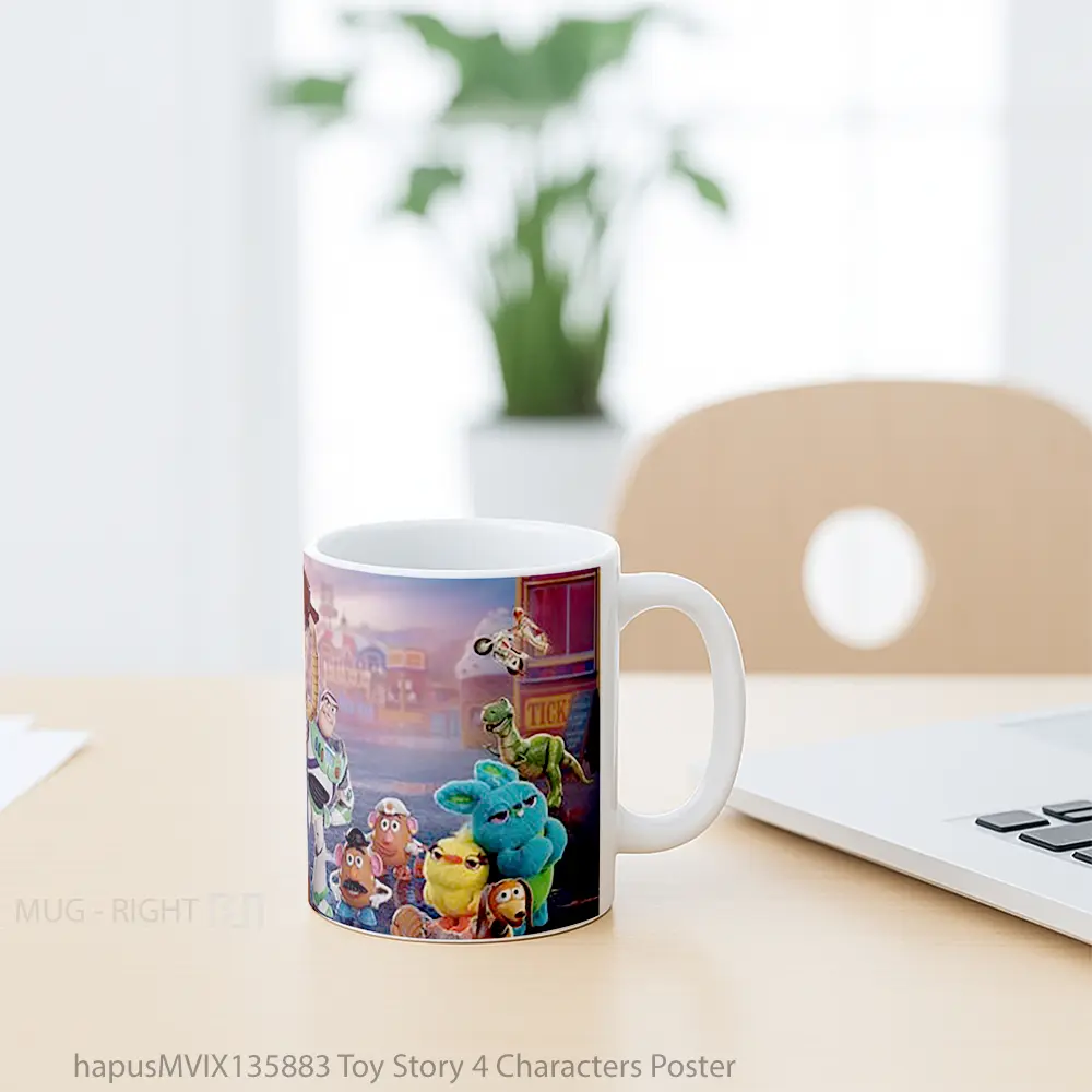 Mug Toy Story 4 Characters Poster Gelas Keramik Unik - All-side / Desain
