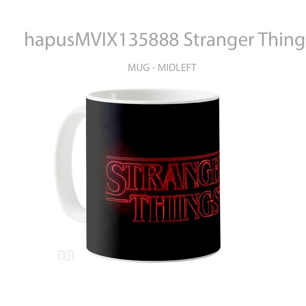 Mug Stranger Things Logo Netflix Gelas Keramik Unik - All-side / Desain