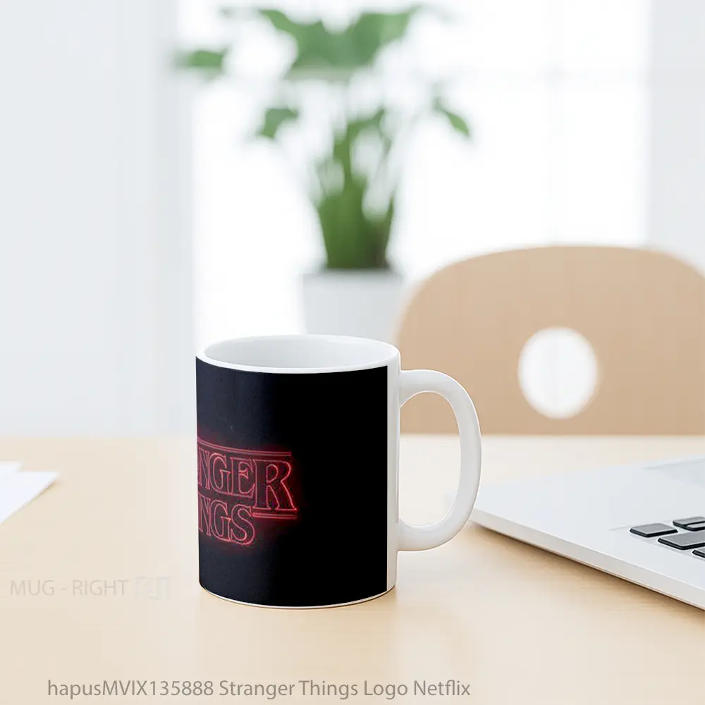 Mug Stranger Things Logo Netflix Gelas Keramik Unik - All-side / Desain