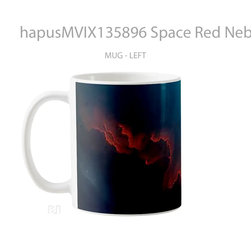 Mug Space Red Nebula Gelas Astronomi - All-side / Desain