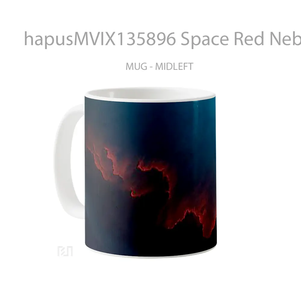 Mug Space Red Nebula Gelas Astronomi - All-side / Desain