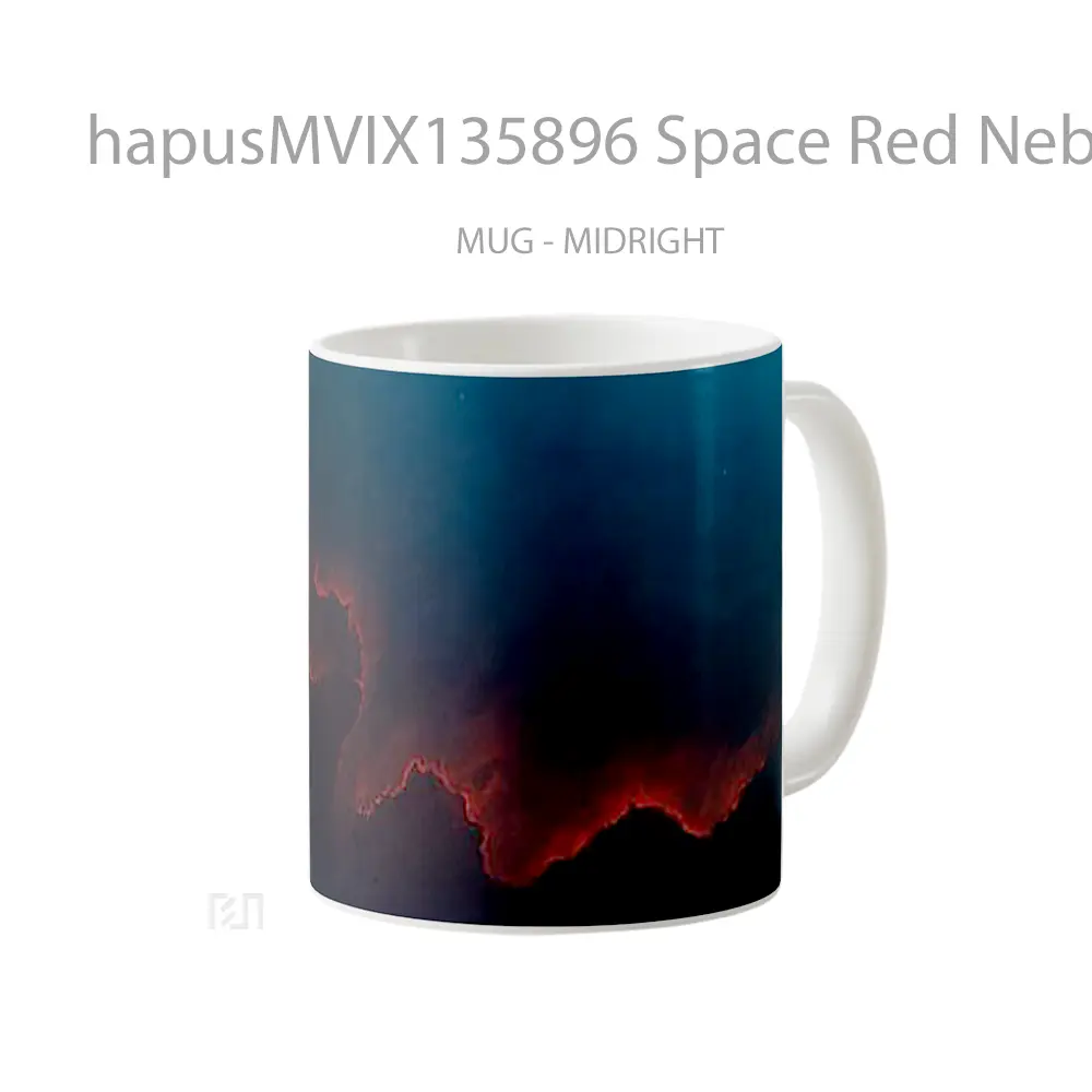 Mug Space Red Nebula Gelas Astronomi - All-side / Desain